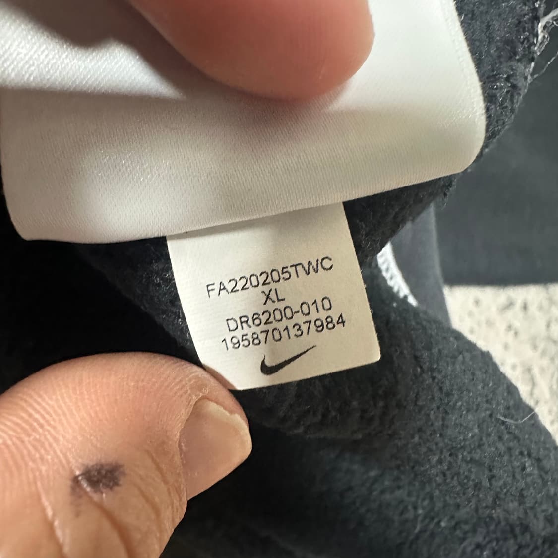 ✨ (세트) 나이키 더블 빅스우시 블랙 기모 후드 팬츠 상품이미지5