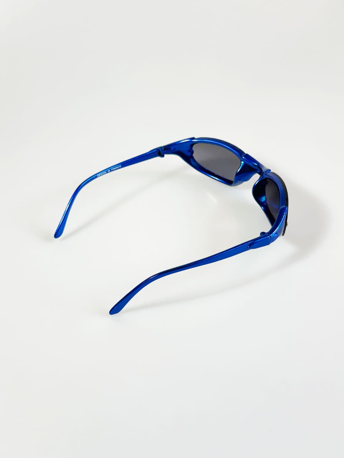 90s LEON 랩어라운드 블루 프레임 빈티지 선글라스 상품이미지4