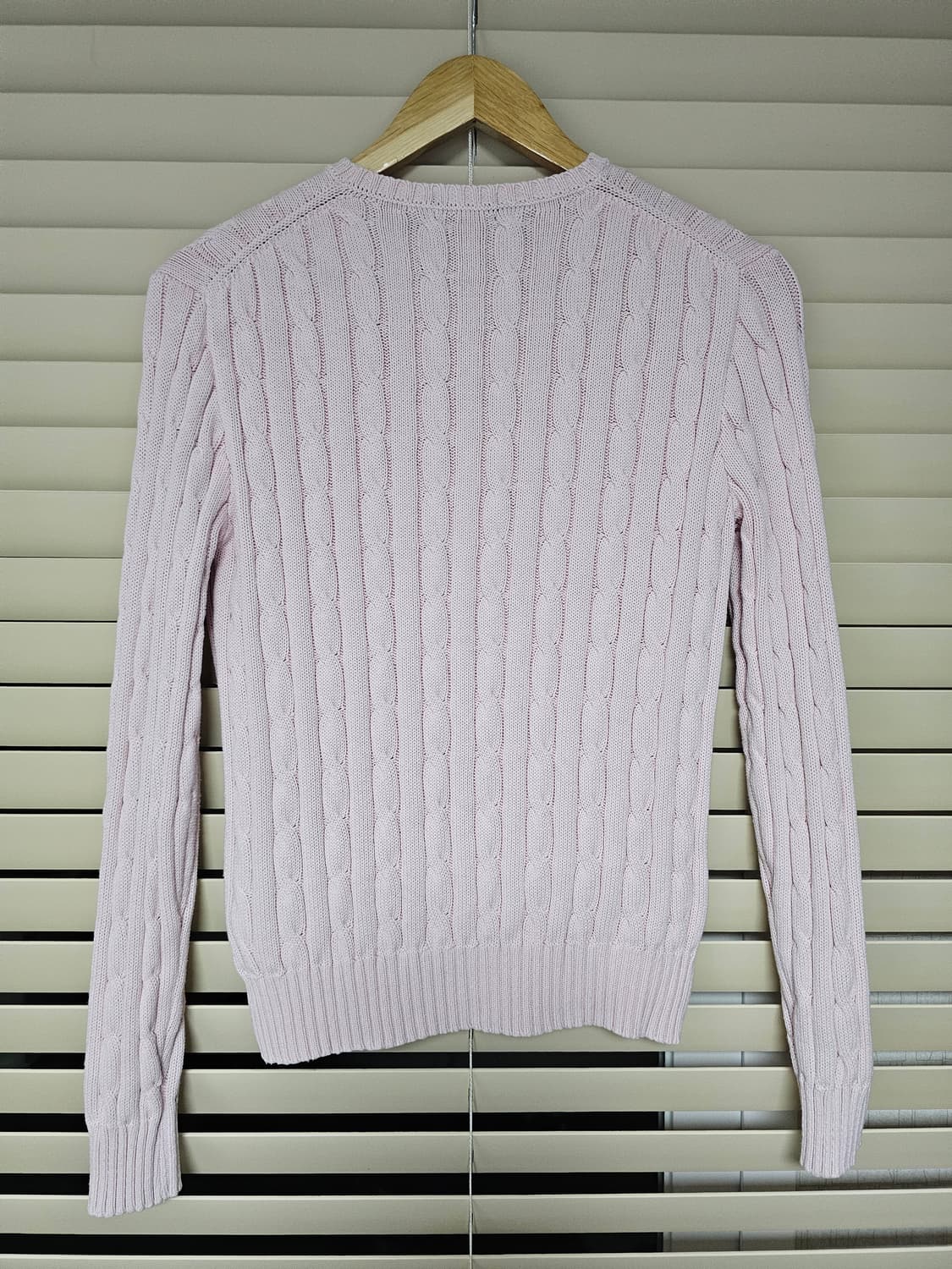 폴로 랄프로렌 꽈배기 케이블니트 딸기우유 M 상품이미지3