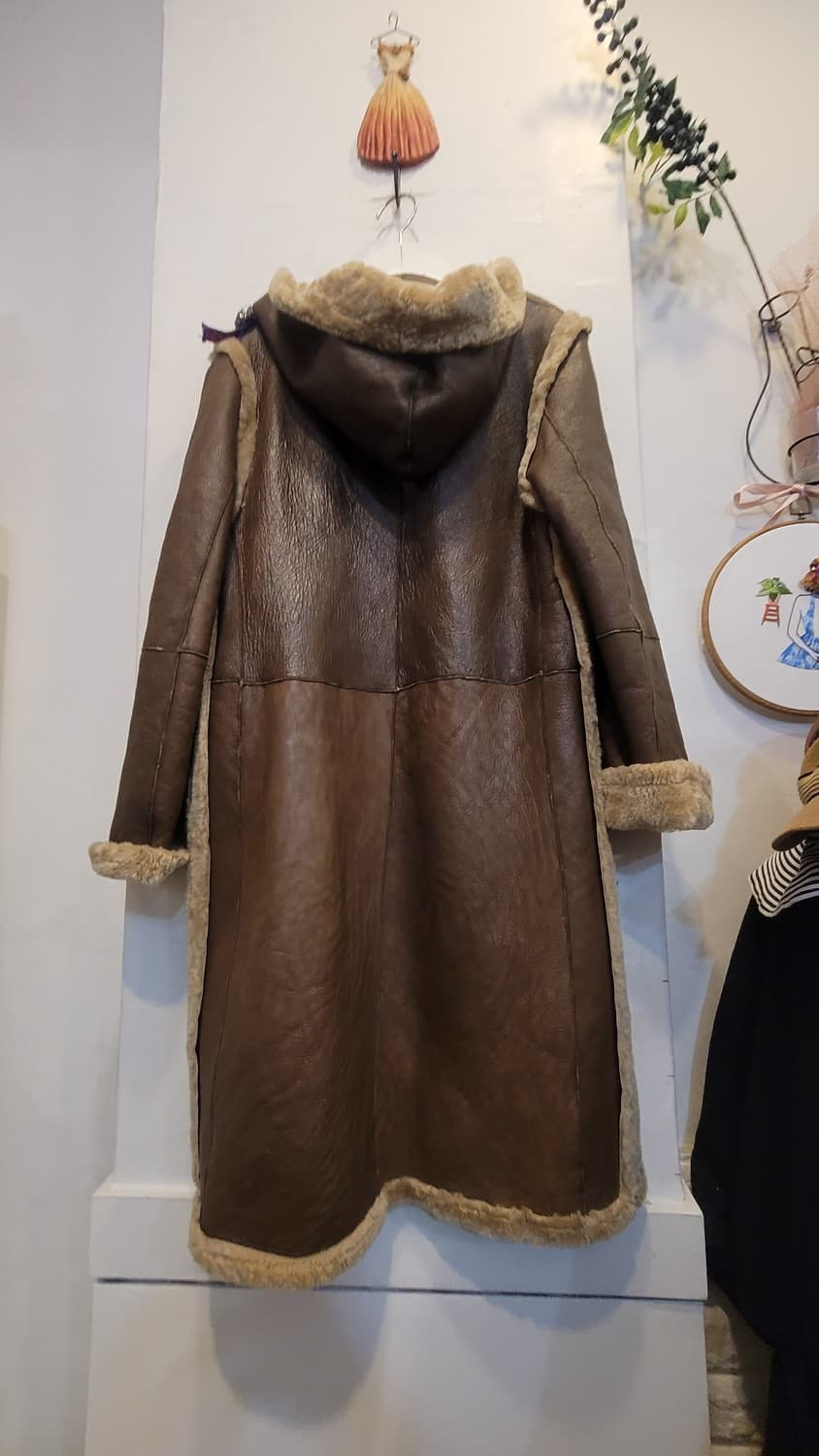 시어링 양가죽 양털 리얼 후드 롱 무스탕 상품이미지9
