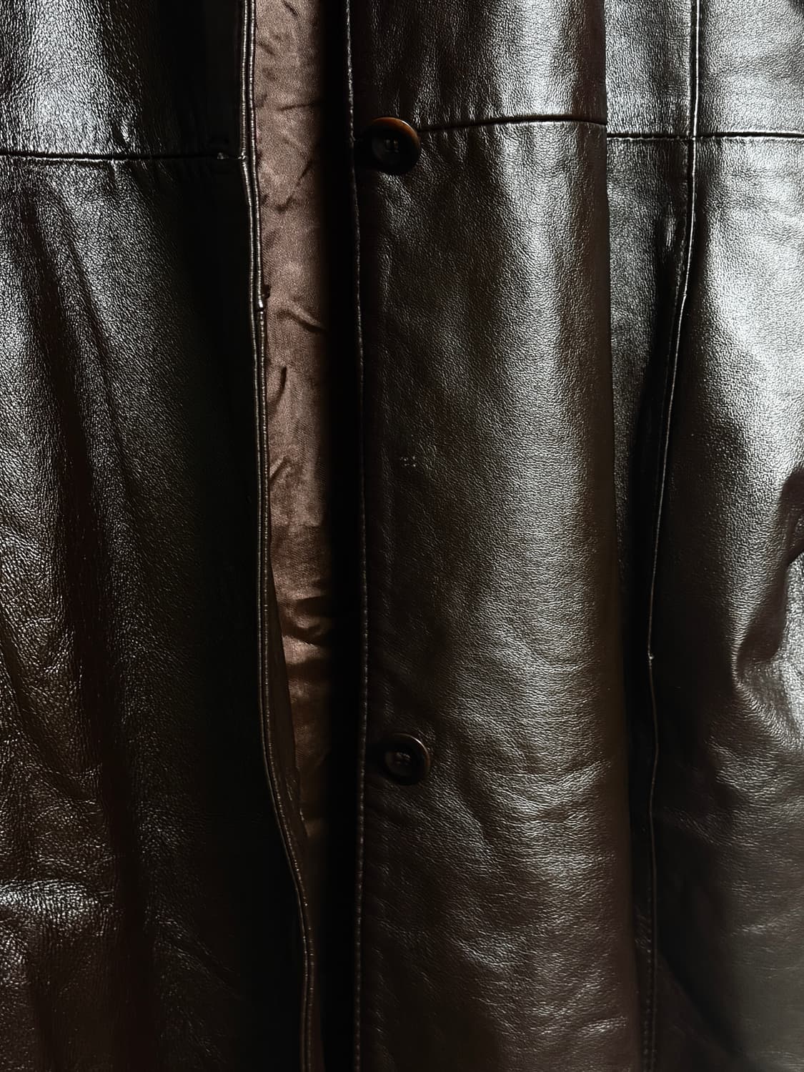 1970's Made In Canada 소가죽 롱 코트 상품이미지6