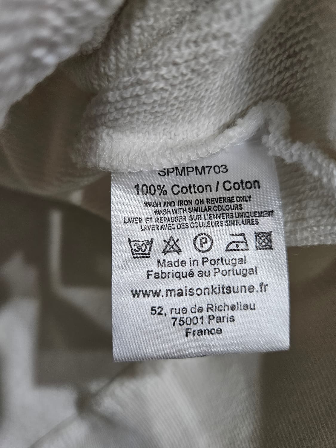 메종키츠네 프린팅 로고 화이트 남녀겸용 100 맨투맨  상품이미지8