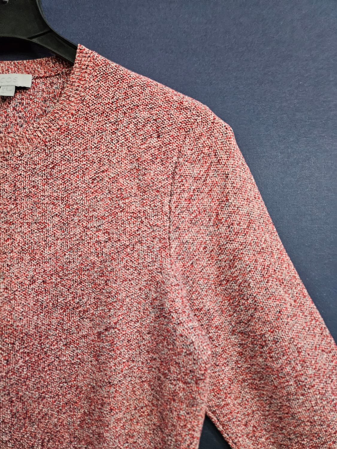 코스 멜란지 라이트 버건디 남성 슬림핏 95 니트 상품이미지4