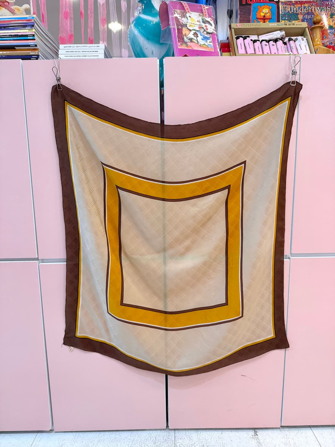 빈티지 스퀘어 패턴 스카프 상품이미지4