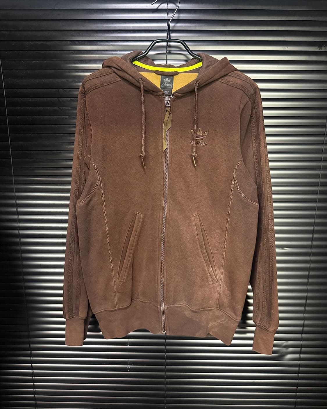 아디다스 초코 브라운 스웻 후드 집업 갸루 로리걸 너드 하구미 져지 트랙 상품이미지2