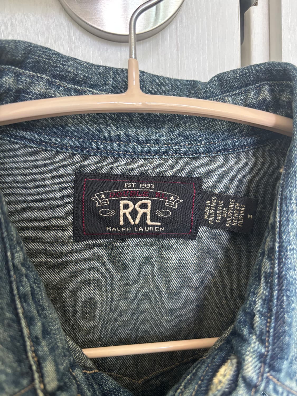 [RRL] 더블알엘 웨스턴 슬림핏 데님 셔츠 M 상품이미지6