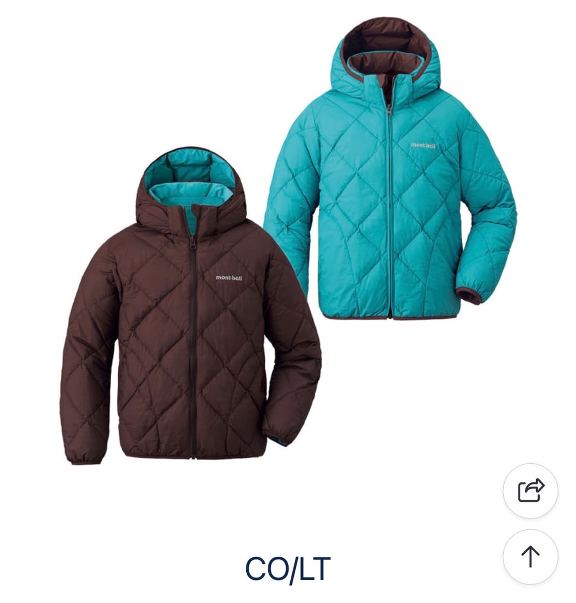 몽벨 키즈 리버시블 160 새상품 상품이미지1