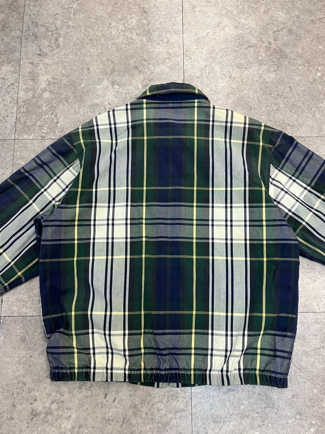 헌트클럽 체크 블루종 자켓 그린 100 #csz2792 상품이미지7