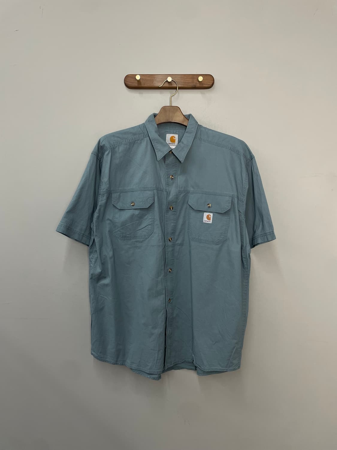 칼하트 연하늘색 빅사이즈 워크 반팔 셔츠 H2294 상품이미지2