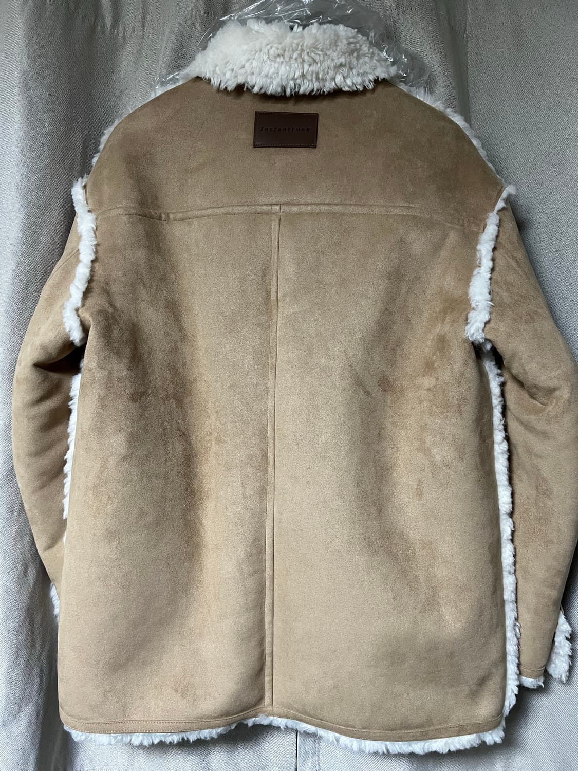 새상품/구할수없는/약40%저렴)리버시블하프무스탕-베이지/인스턴트펑크 상품이미지6