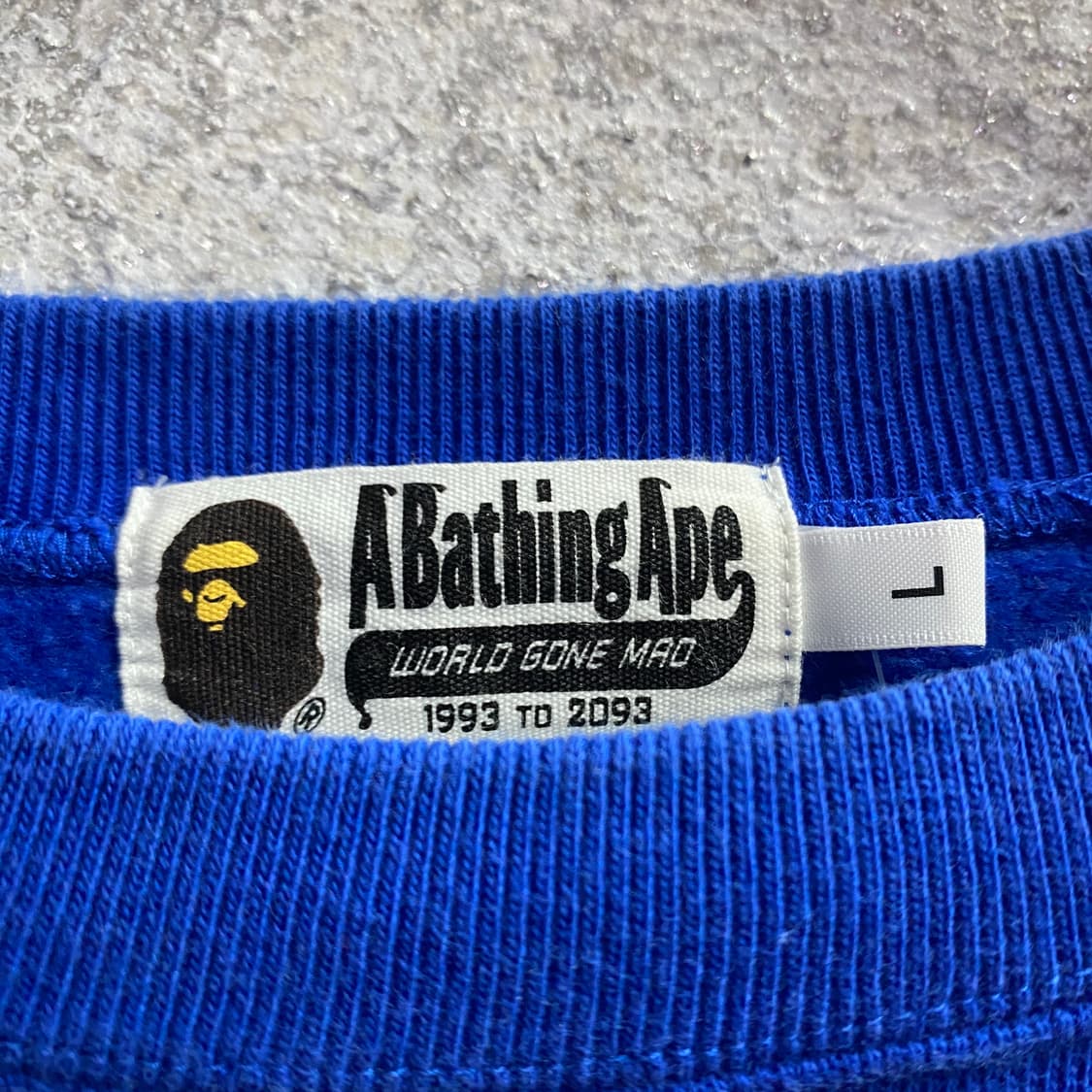 베이프 사루로고 블루 스웻셔츠 크루넥 맨투맨 B3891 상품이미지5