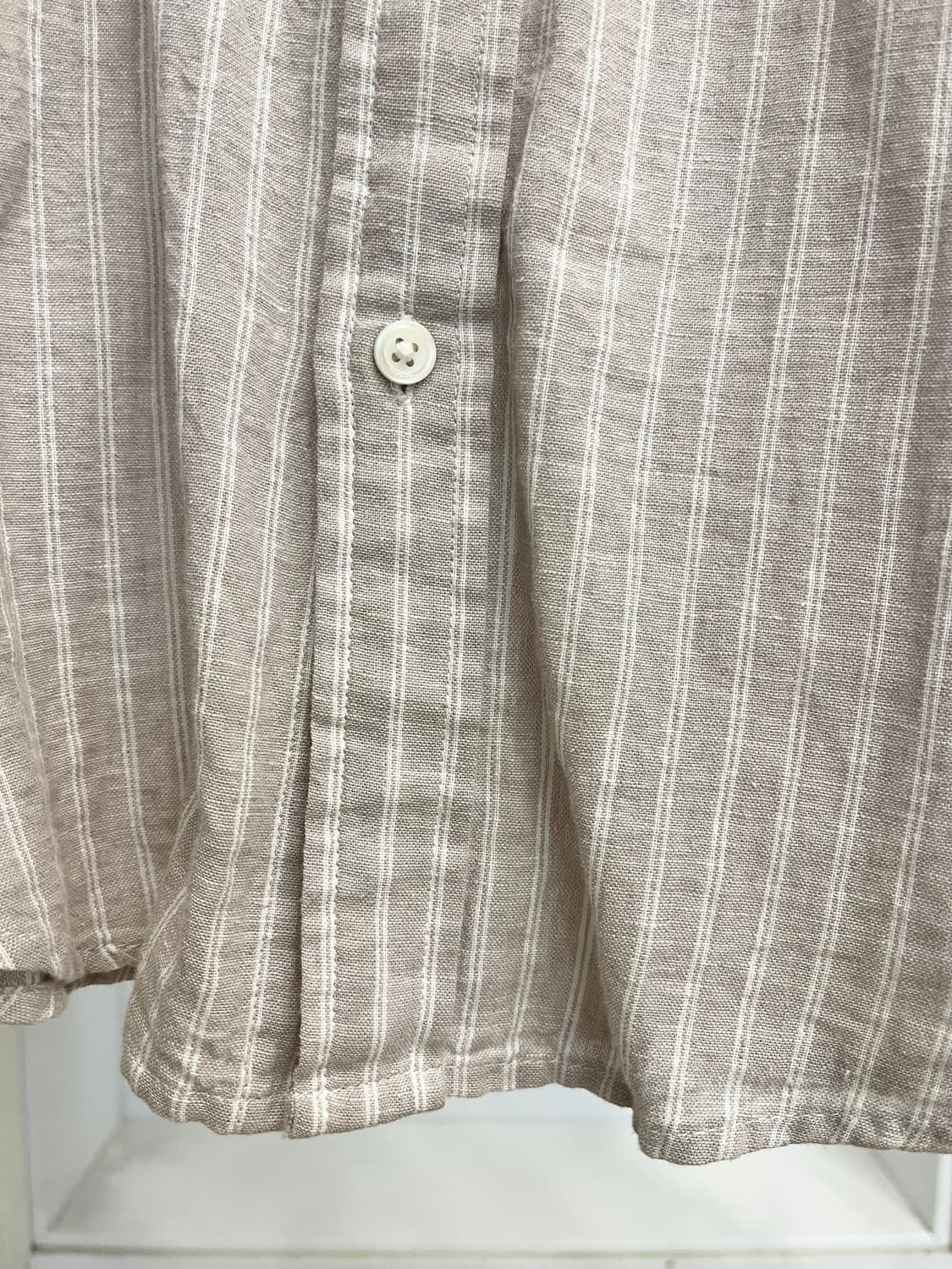 폴햄 헨리넥 베이지 린넨 셔츠 상품이미지3