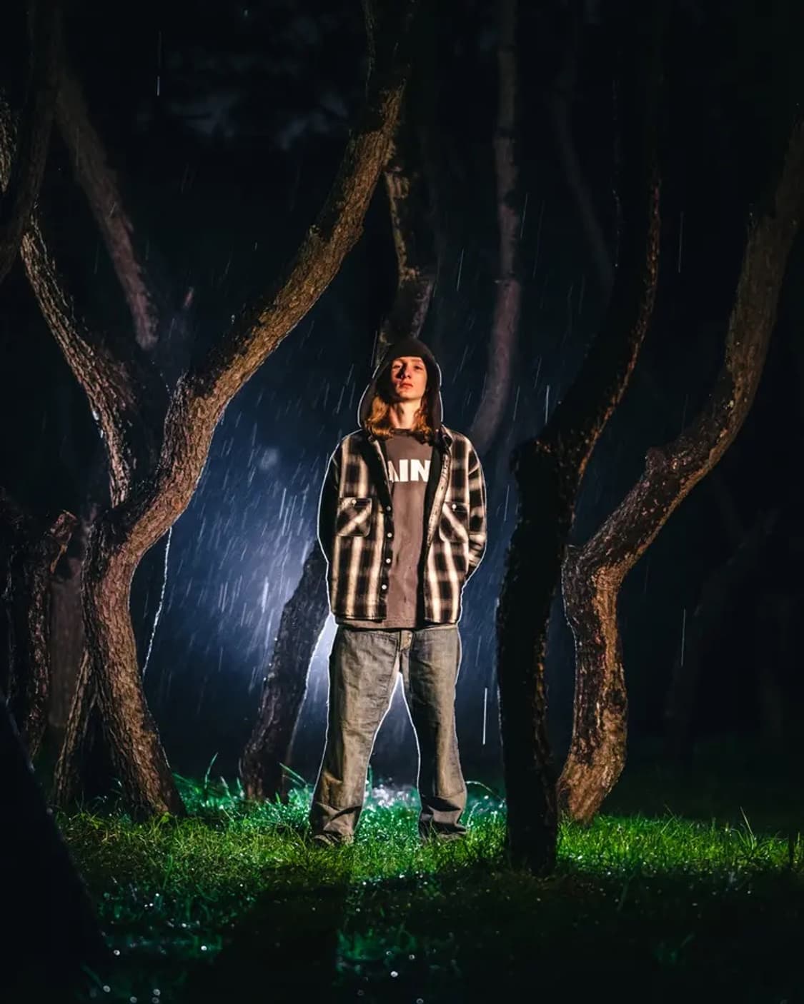 세인트미카엘 후드 플란넬 셔츠 M 상품이미지2