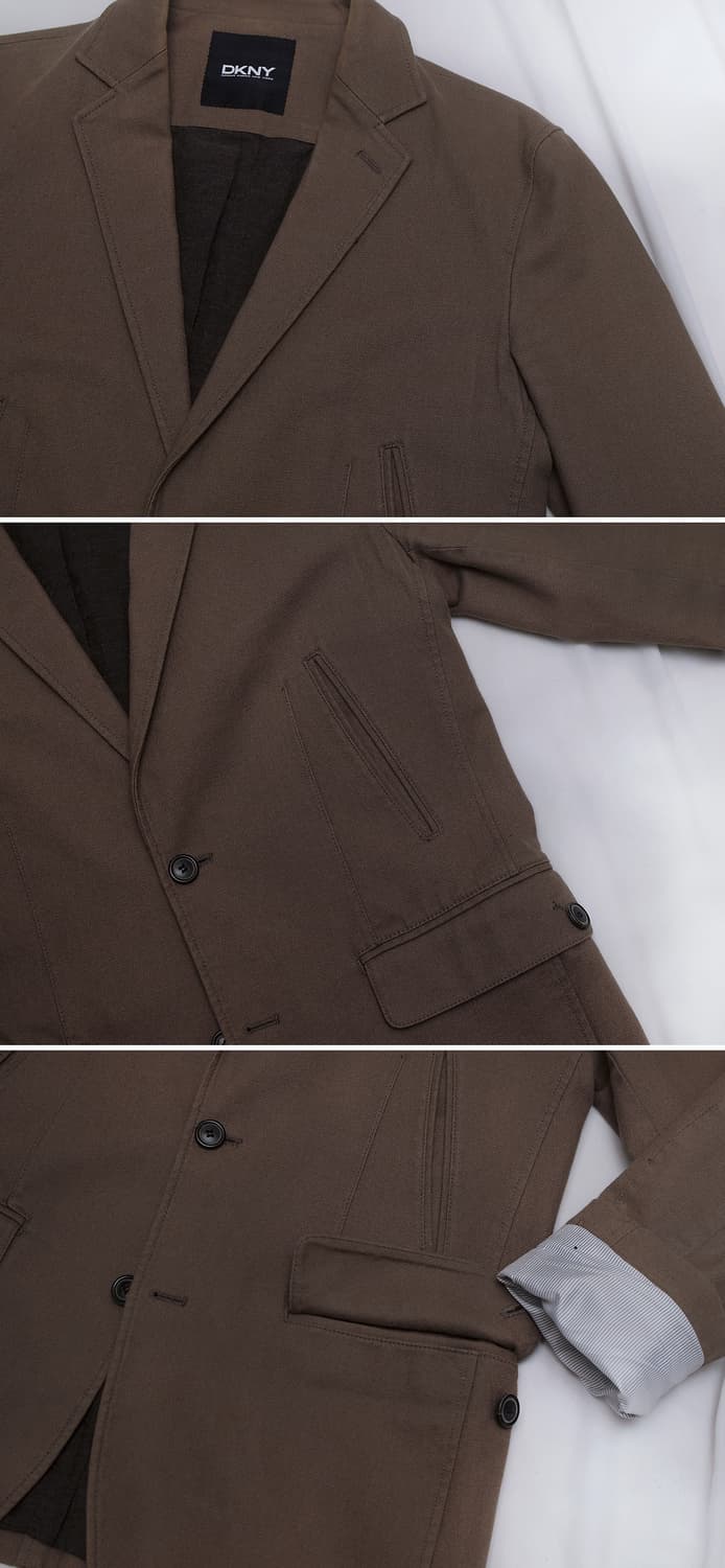 DKNY 브라운 코튼 클래식 헌팅 블레이저 자켓 (100+) 상품이미지8