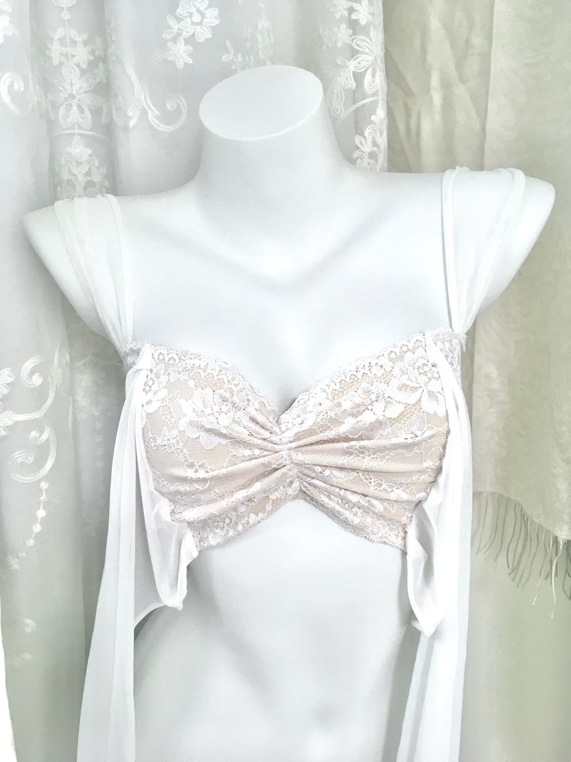 레이스 페어리 크롭 슬리브리스  상품이미지5