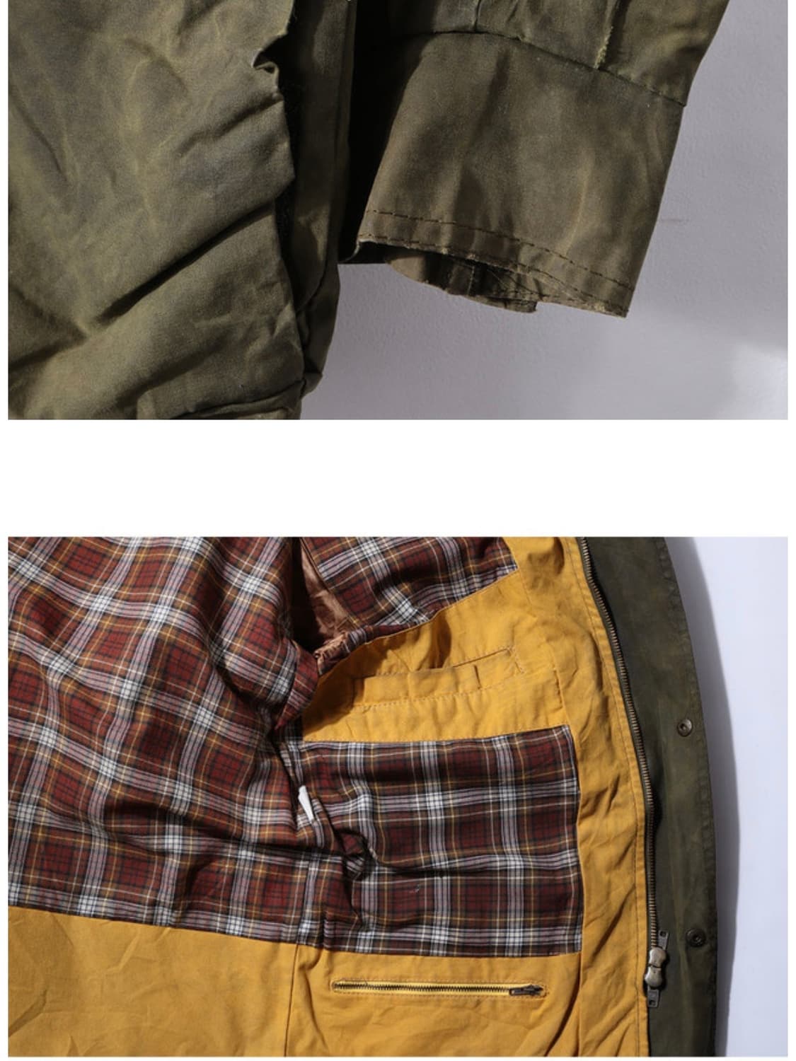 [50] Monogramme 왁스 필드 바버 자켓 올리브 카키 상품이미지3