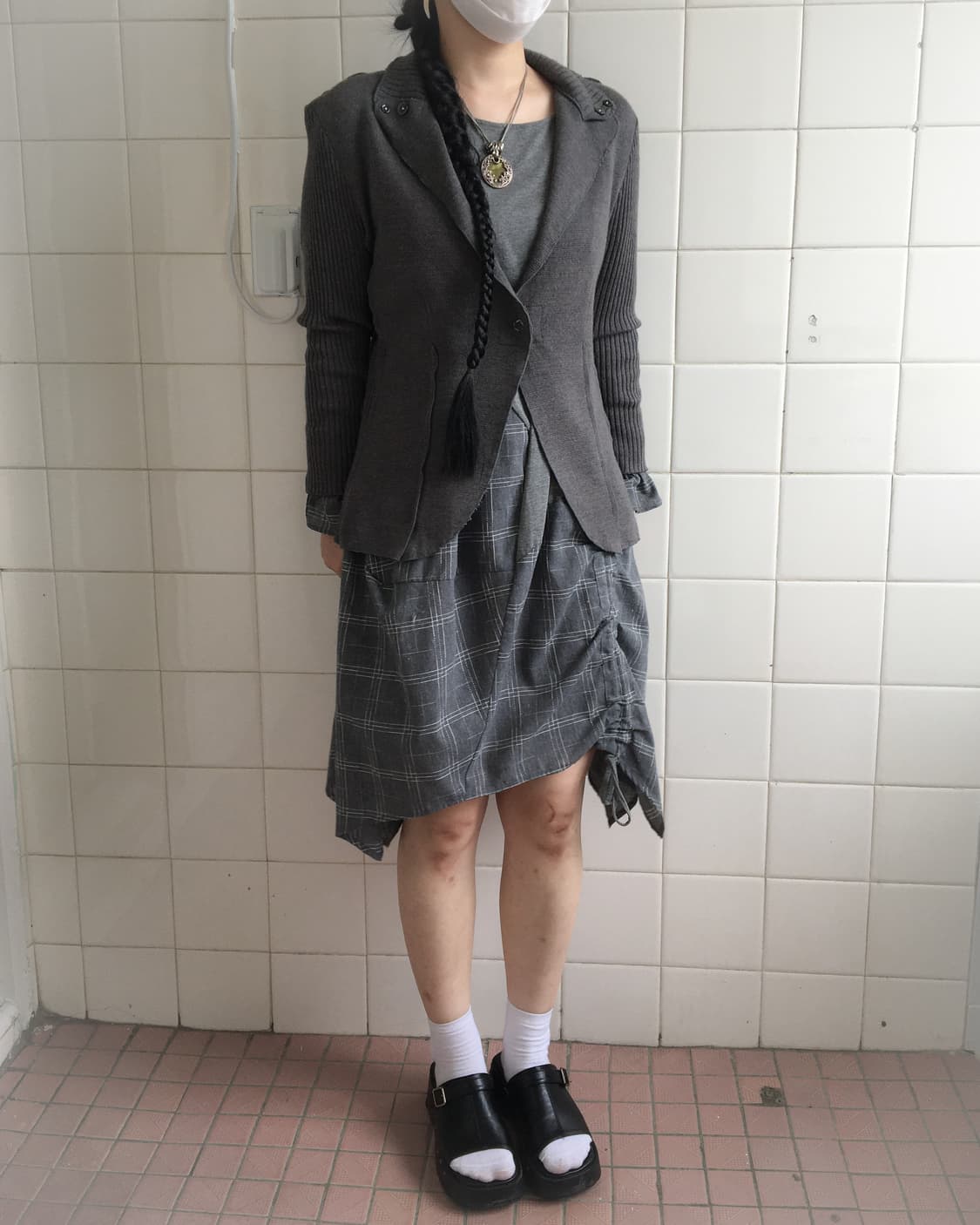 Back crochet point knit jacket 상품이미지7