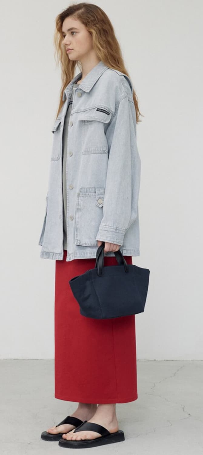 메종마레 Washed Work Jacket, Light Grey 상품이미지3
