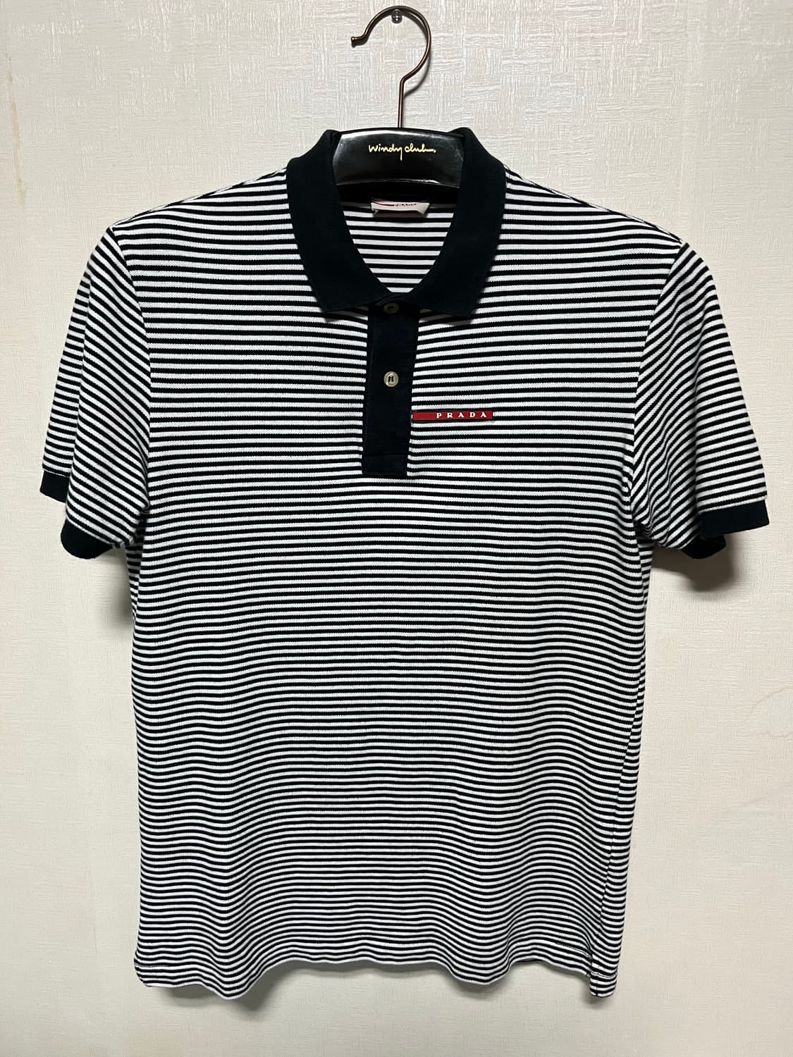 [M]프라다 스트라이프 폴로 티셔츠 상품이미지1