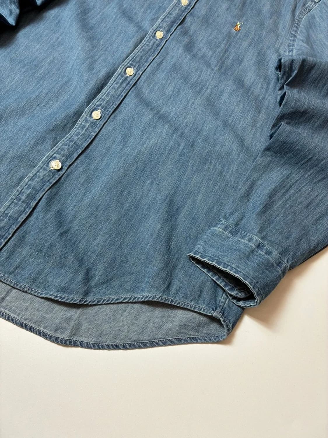 폴로 랄프로렌 자수로고 클래식핏 데님 셔츠 PN9399 상품이미지4