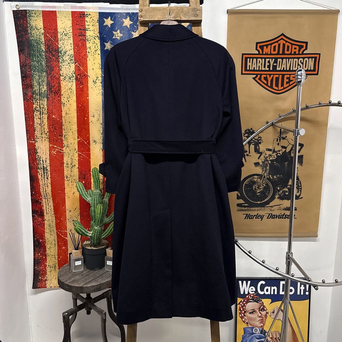 80~90s 아쿠아스큐텀 퓨어 캐시미어 로브 랩 코트 잉글랜드 N1231 상품이미지2