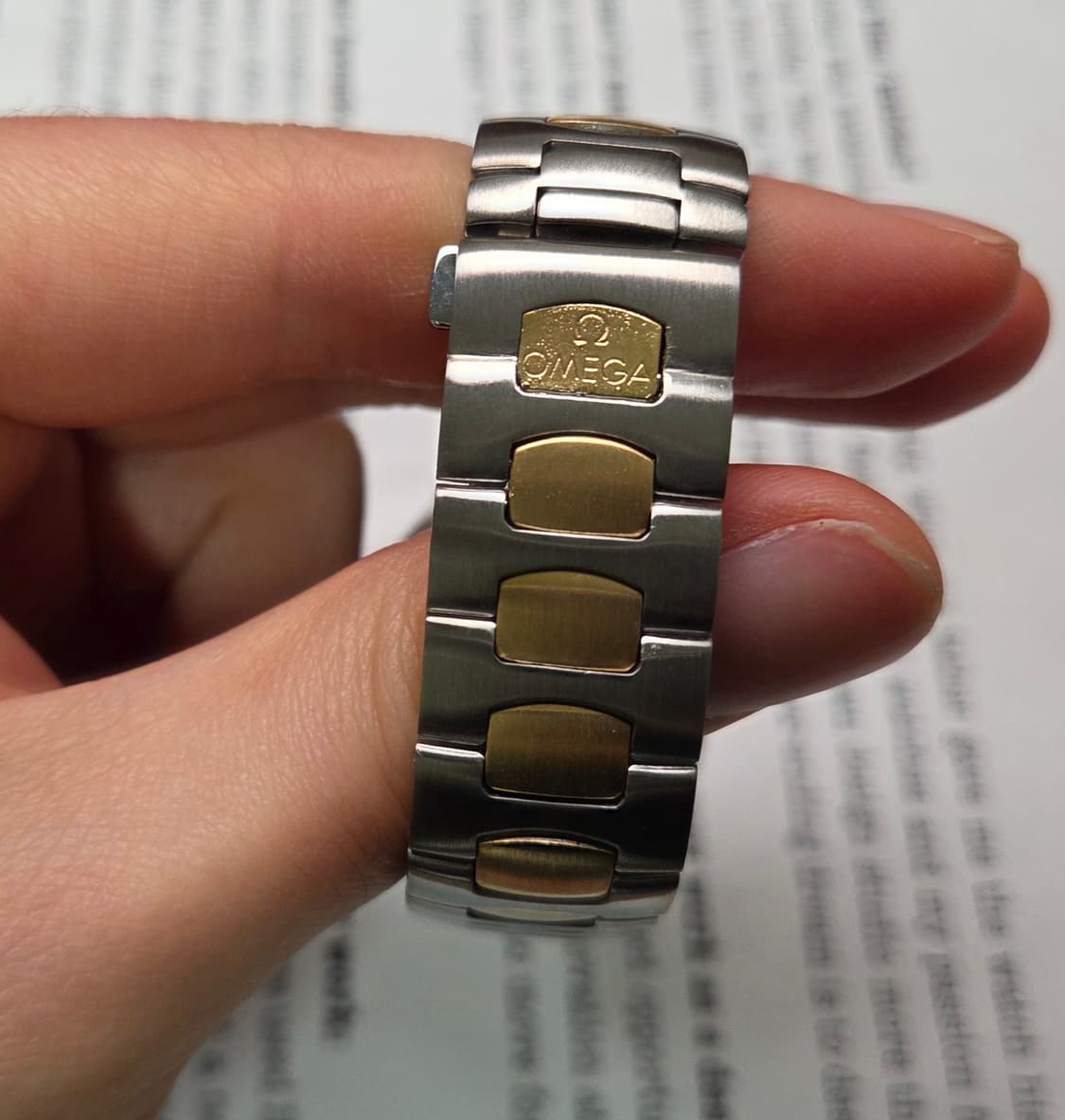 빈티지 오메가 씨마스터 폴라리스 최상위 18K콤비 골드판 브레이슬릿 ve 상품이미지7