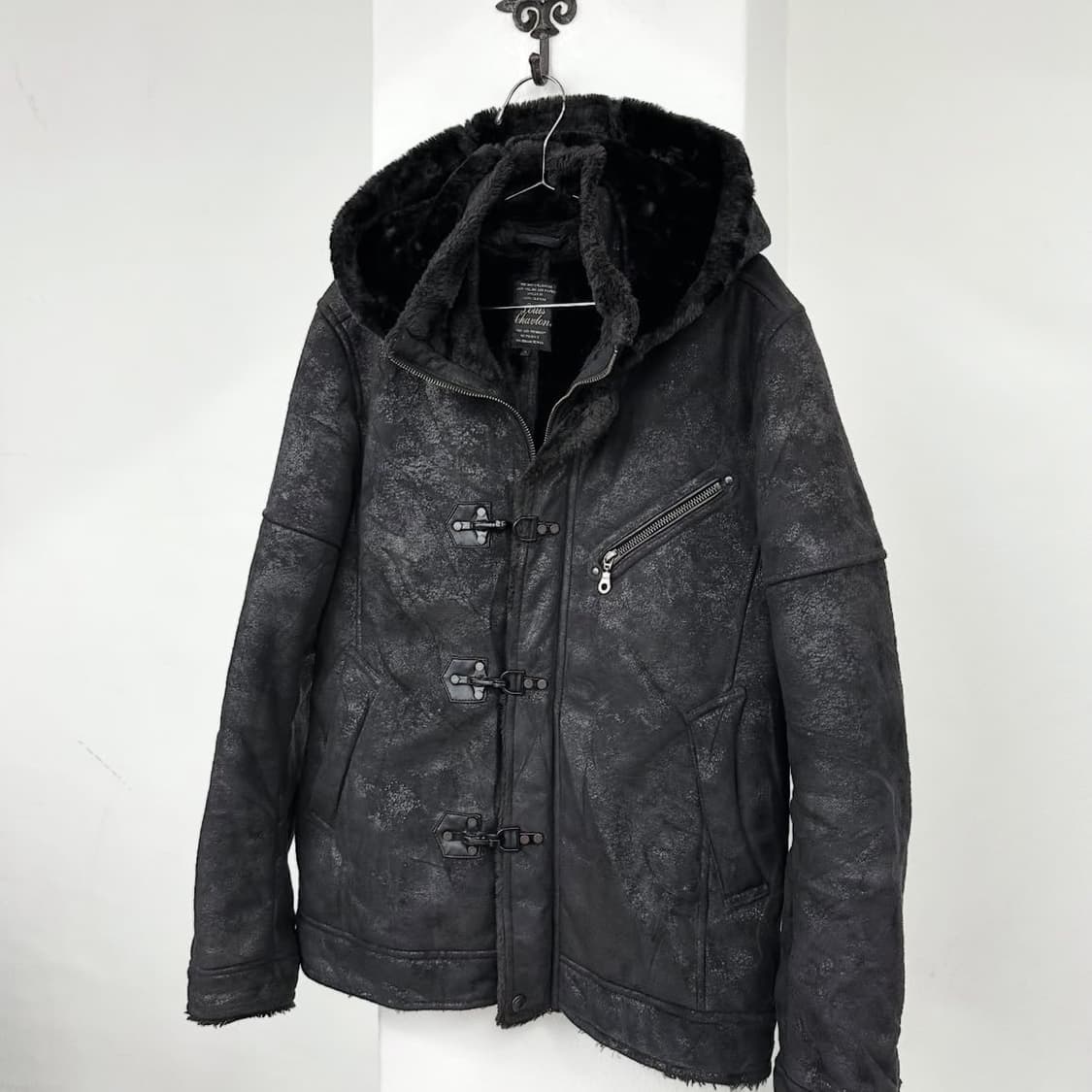 Waxed mouton hood jacket 상품이미지5