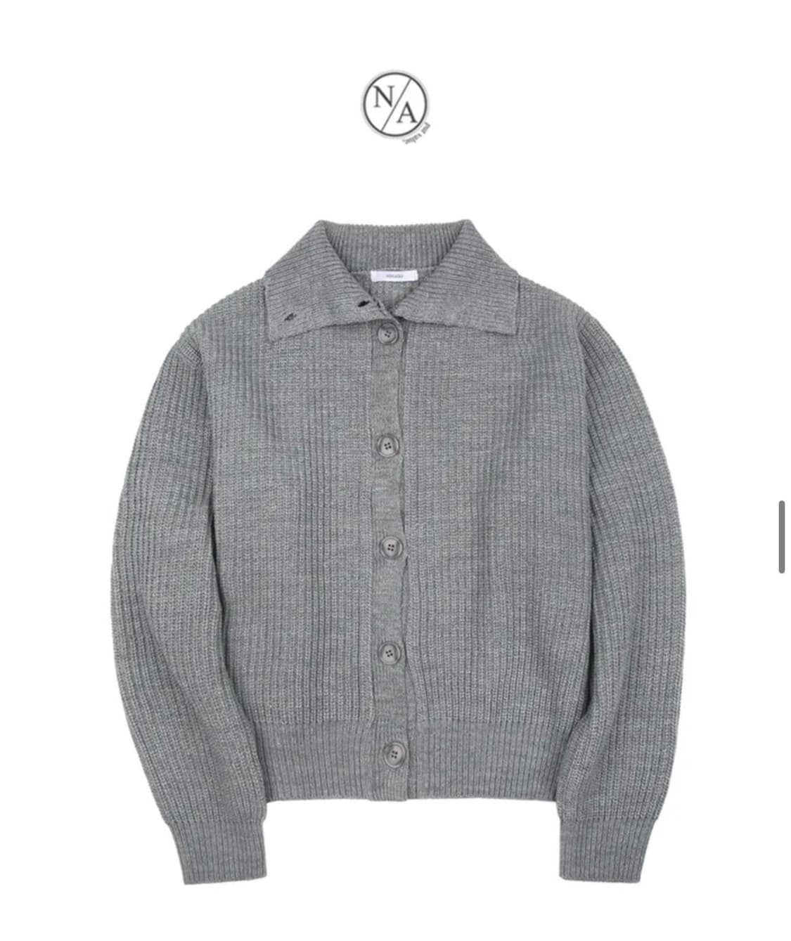노이아고 하이넥 믹스 가디건 그레이 상품이미지1