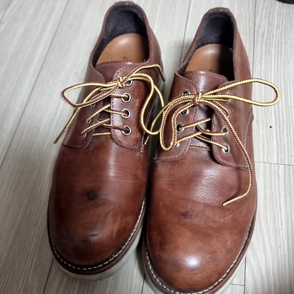 호킨스 브라운 가죽 남성 캐주얼 더비슈즈(270-275) 상품이미지3