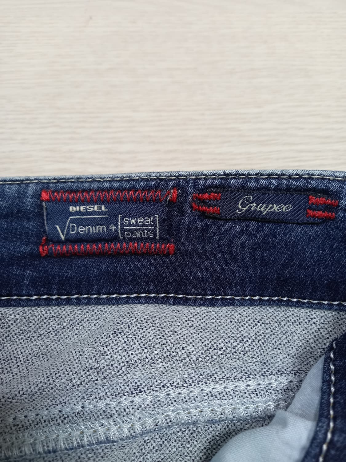 25 DIESEL 데미지워싱 스판 슬림일자 리페어진 25-298 상품이미지7