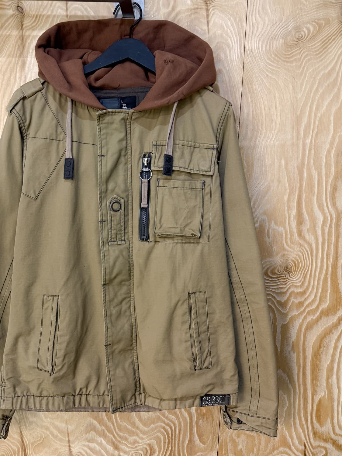 지스타로우 그런지 밀리터리 후드 자켓 상품이미지4