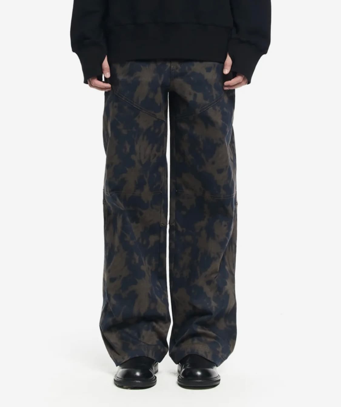 HAZY STAIN WIDE PANTS NAVY (48) 상품이미지2