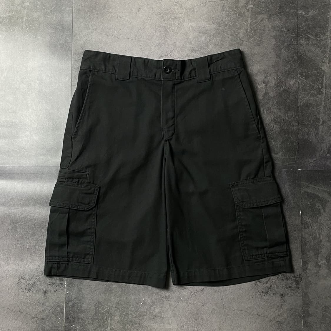 DICKIES 디키즈FLEX 블랙 레귤러핏 카고 하프팬츠 A01131 상품이미지1
