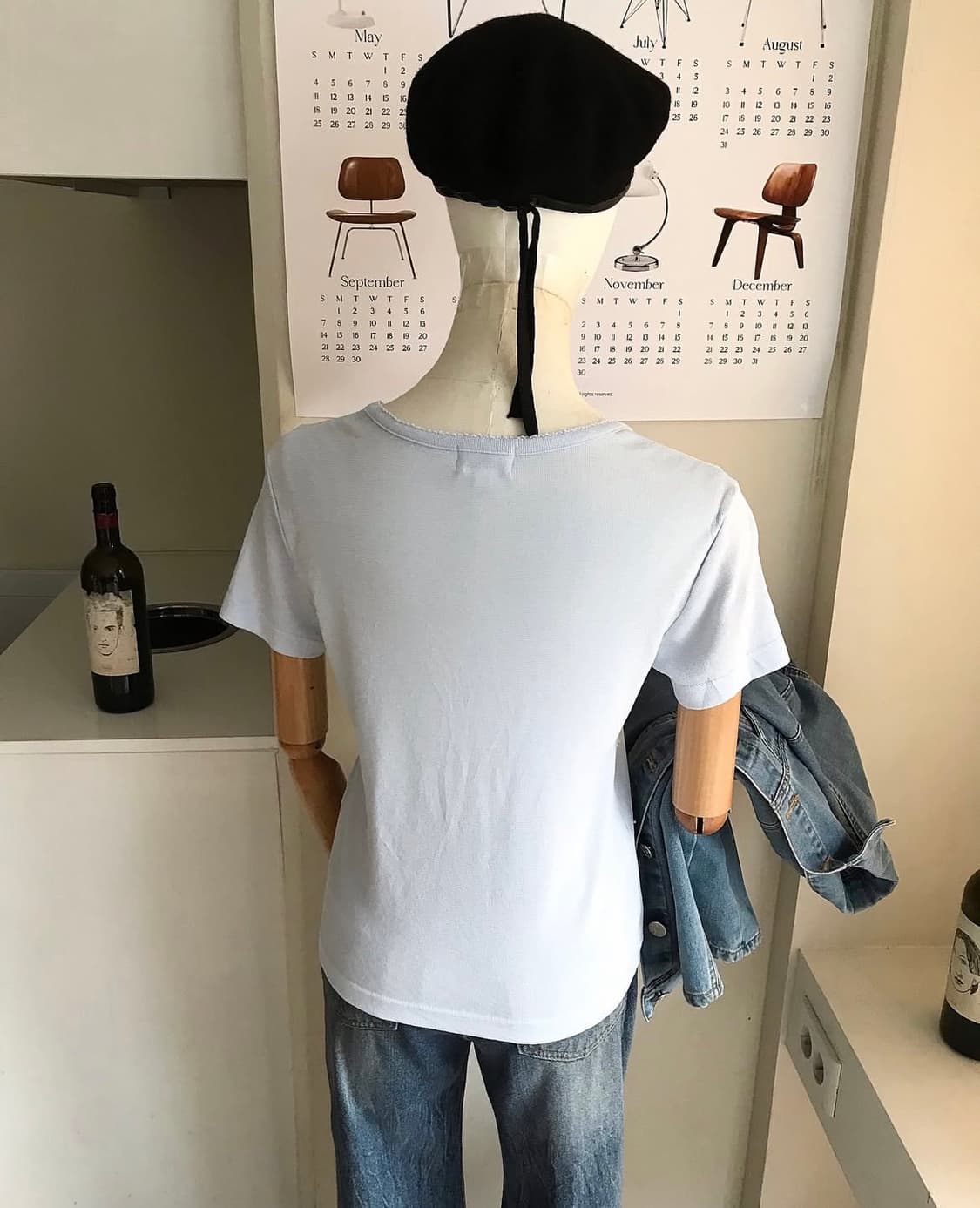 꾸레쥬 로고 반팔티 상품이미지3