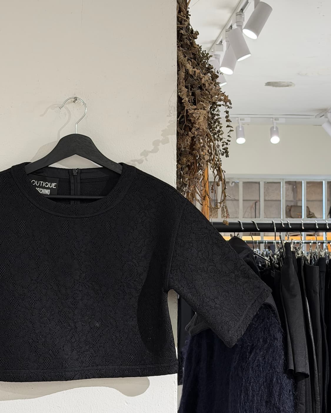 모스키노 부티크 블랙 레이스 크롭탑 상품이미지3