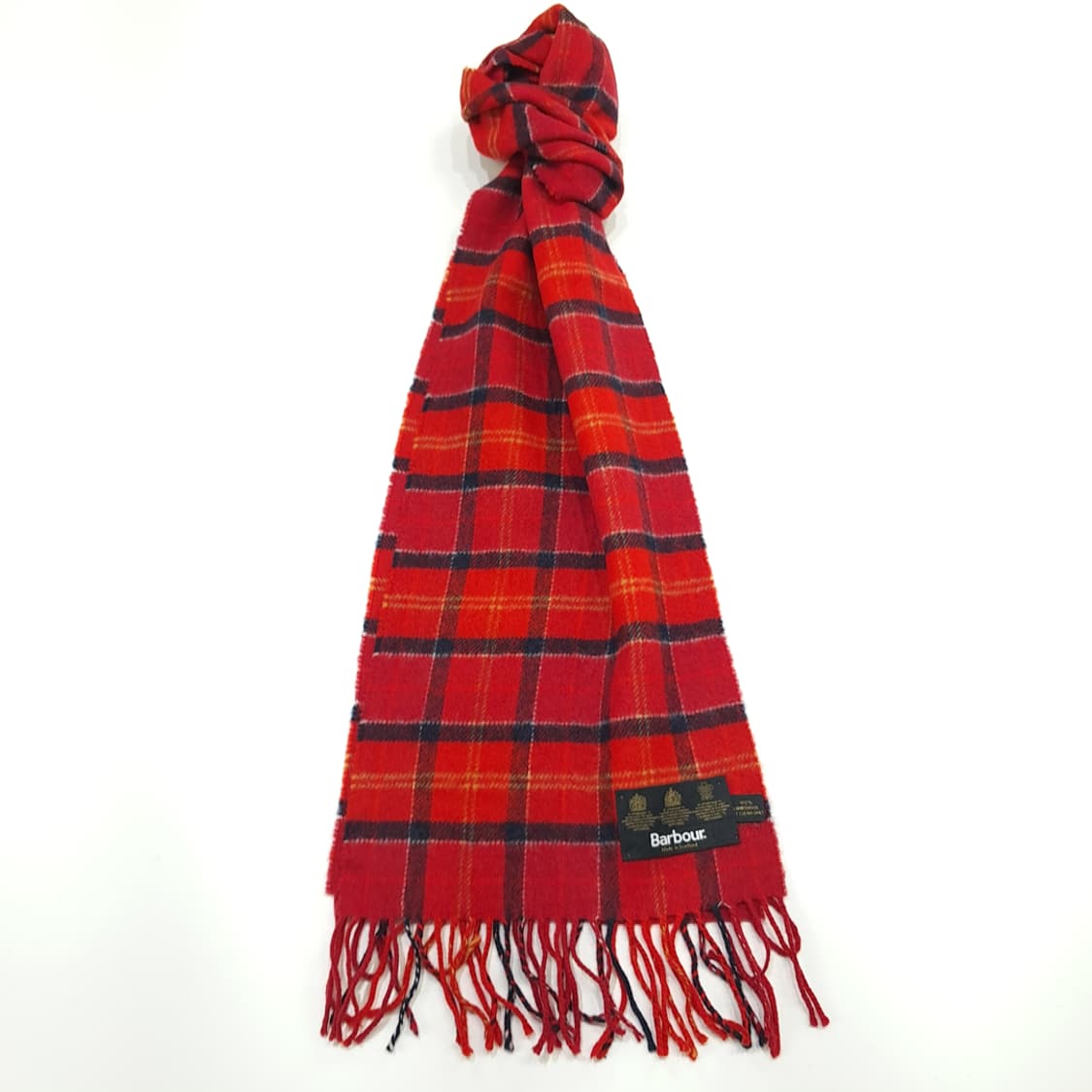 MX308 바버 레드 타탄체크 램스울 목도리 머플러 상품이미지1