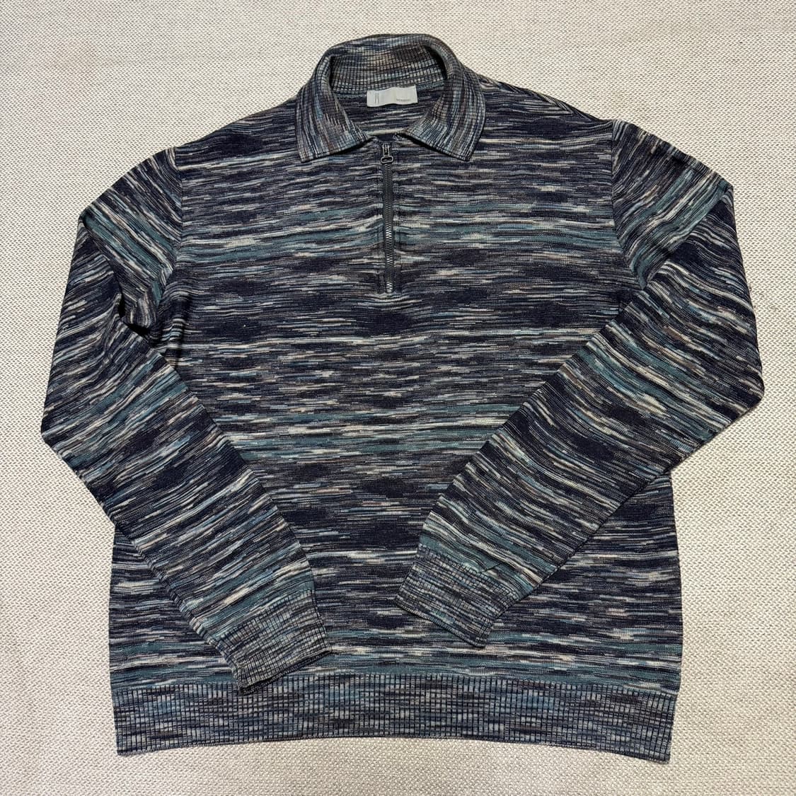 미쏘니 반집업 카라 니트 상품이미지1