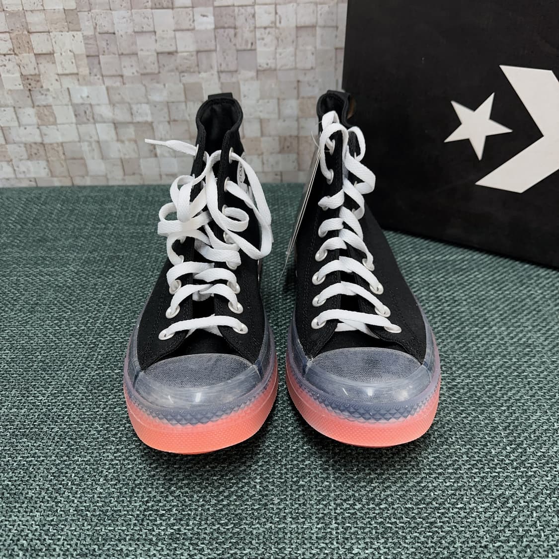 컨버스 남성 척 테일러 올스타 블랙 와일드망고 스니커즈 상품이미지4