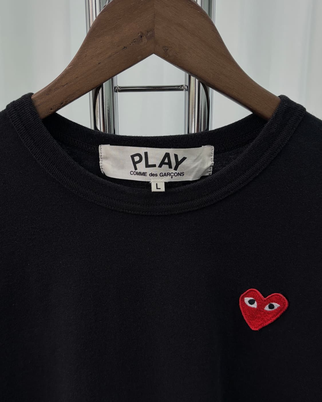 [L]꼼데가르송 플레이 레드 와펜 롱 슬리브 상품이미지7