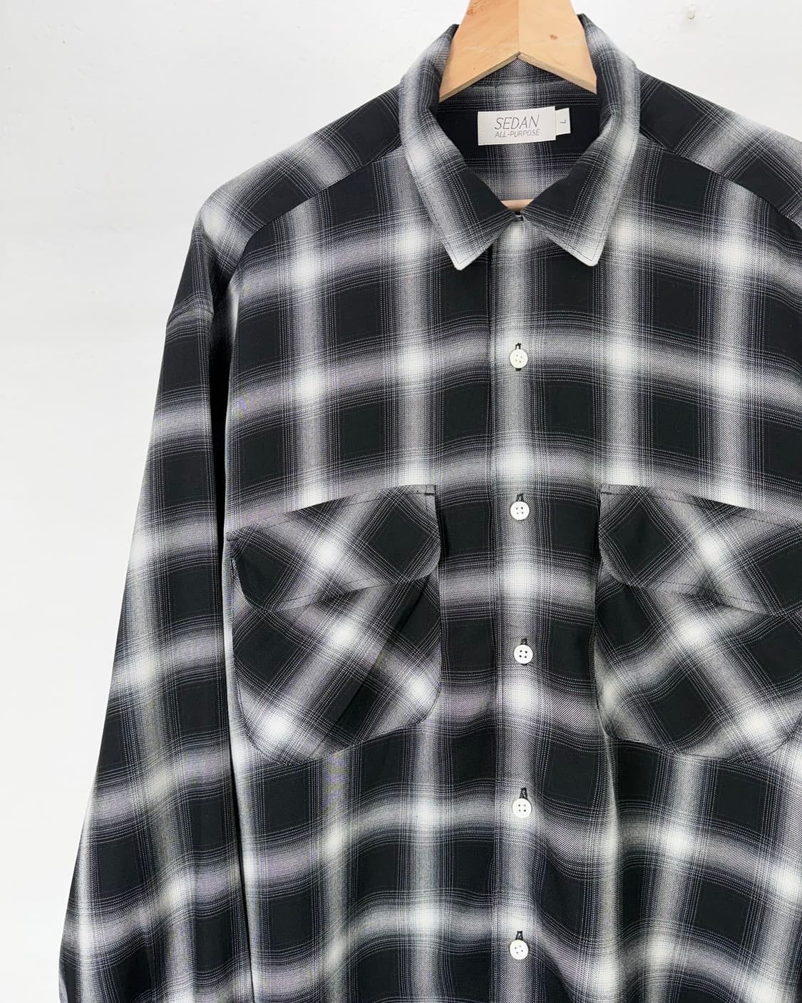 세단 올 퍼포즈 옴브레 체크 투 포켓 셔츠 상품이미지2