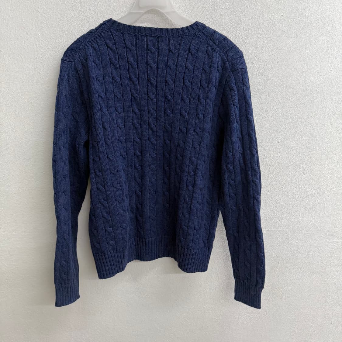 폴로 랄프로렌 네이비 케이블 꽈배기 니트 (XL) 상품이미지5