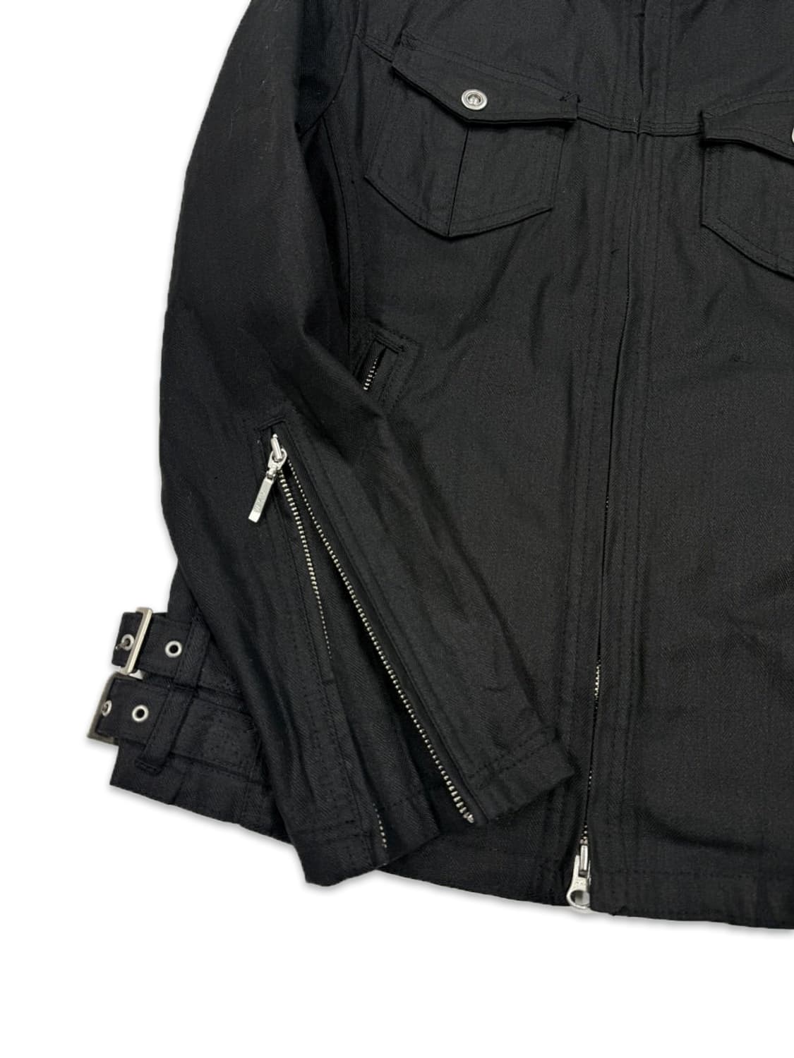 빈티지 A.S.M 블랙 벨트 슬림 라인 라이더 자켓 상품이미지6