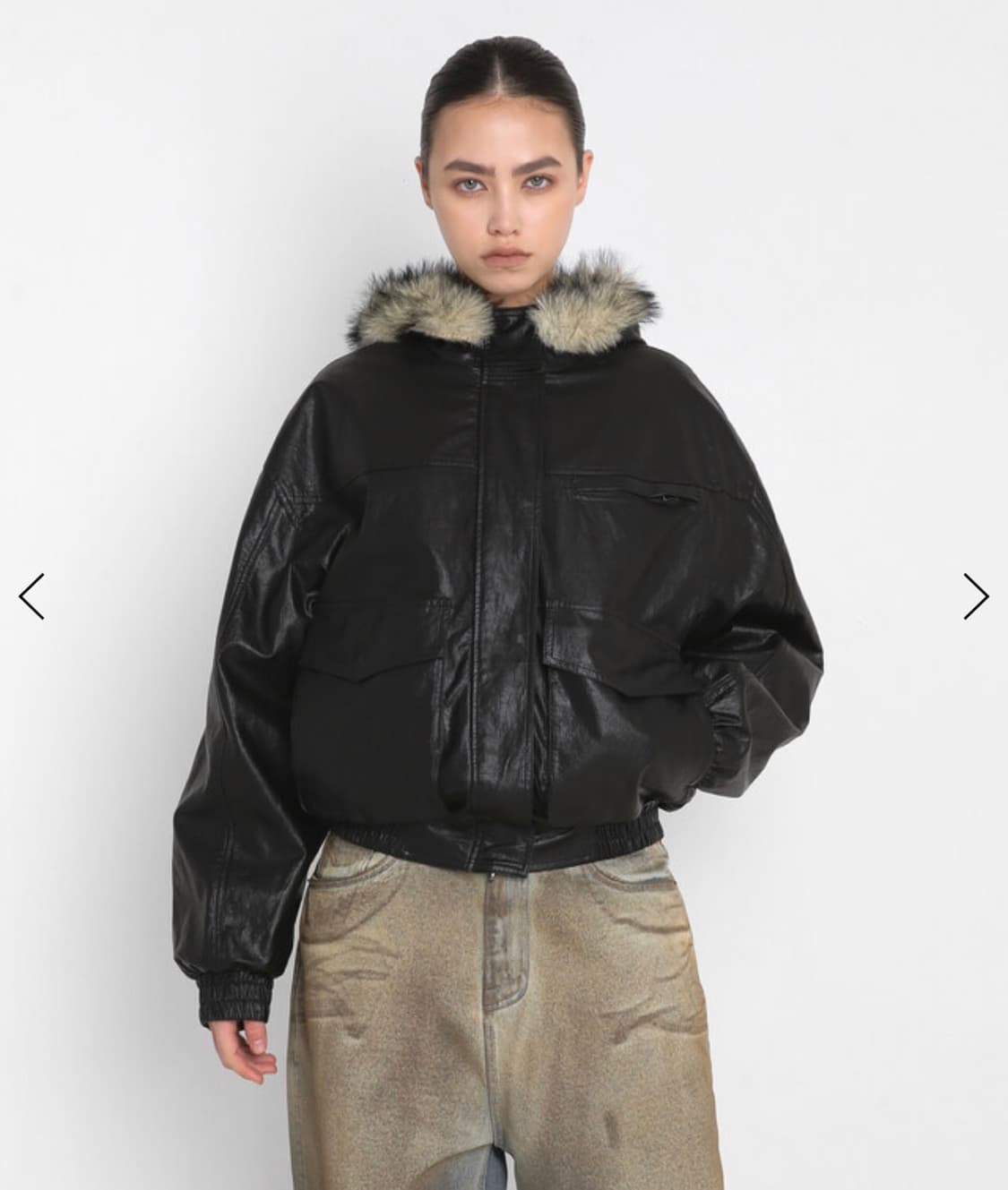 SANDRIC 리버시블 퍼 레더 점퍼 (거의 새상품) 1회 착용  상품이미지2