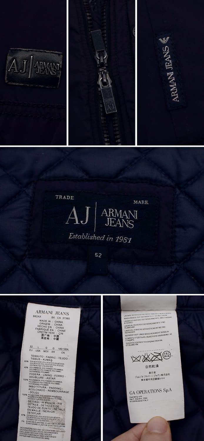 아르마니 (AJ) 더블페이스 집업 패디드 봄버 자켓 (52 / 100) 상품이미지10