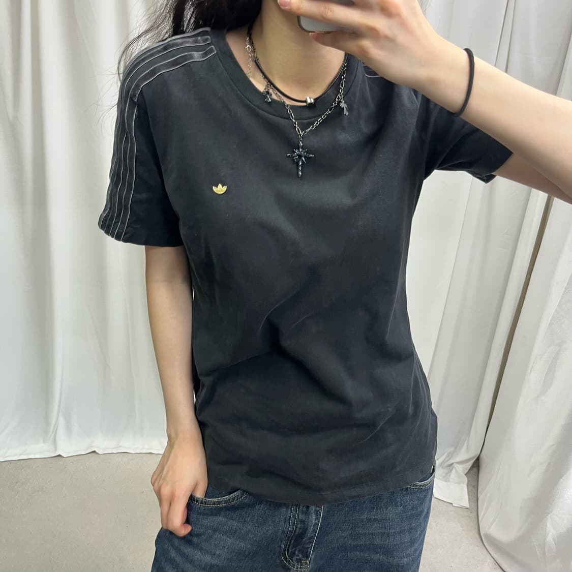 Adidas black firebird T-shirts 상품이미지3
