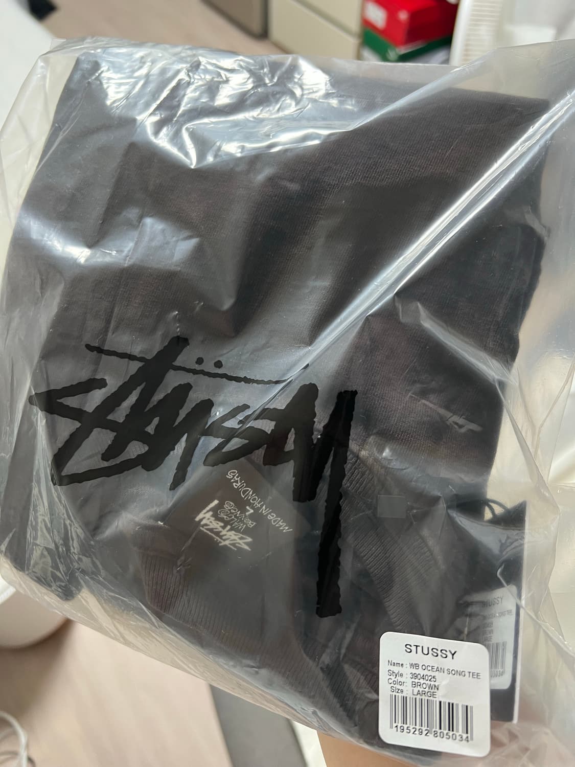 판매)스투시 웨일즈 보너 브라운 반팔티 L 새상품 상품이미지2