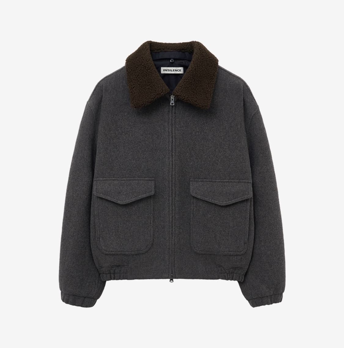 인사일런스 디테처블 칼라 캐시미어 블루종 GREY BROWN L사이즈 상품이미지1