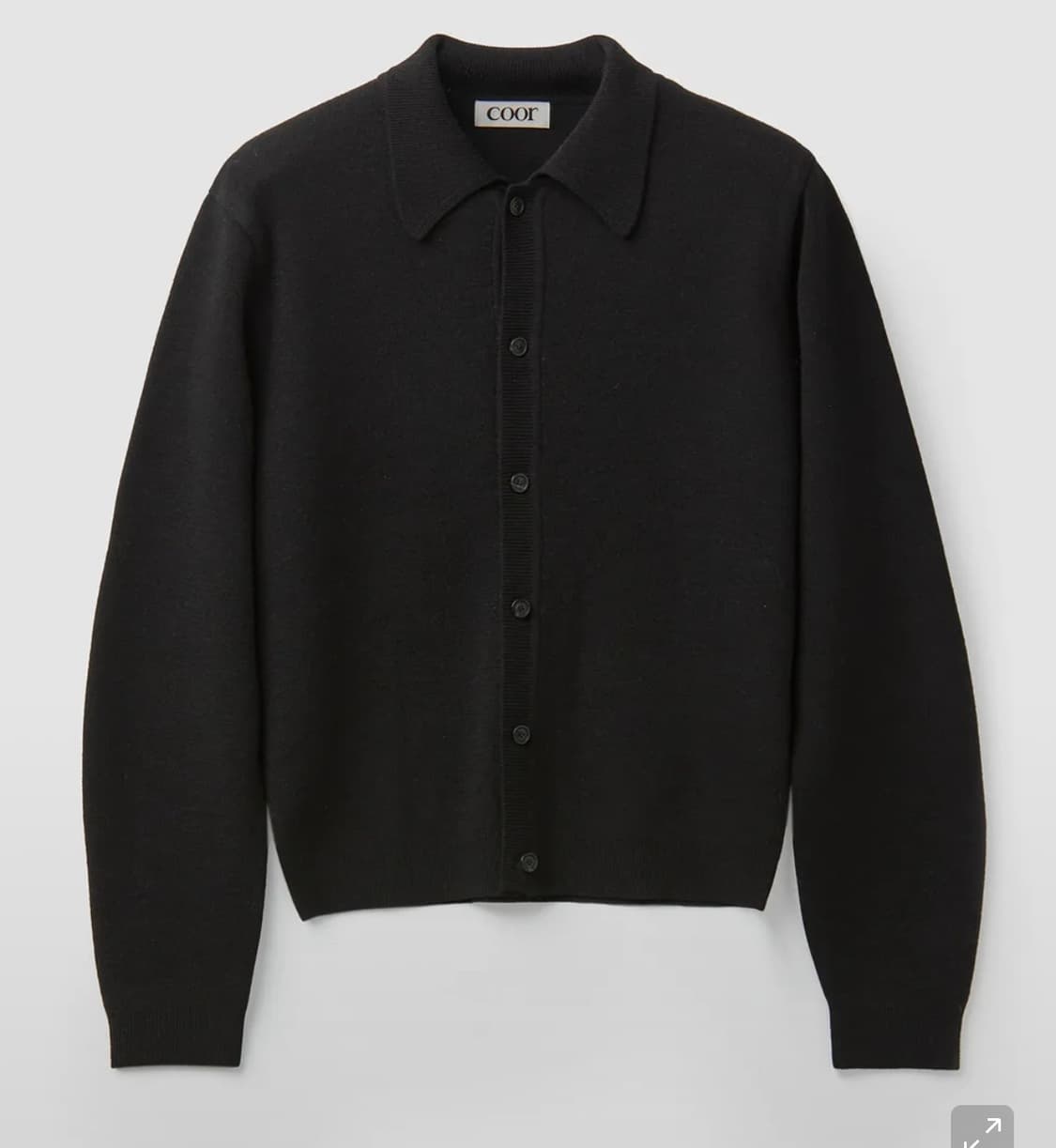 쿠어 칼라 가디건 (블랙,xl) 상품이미지1