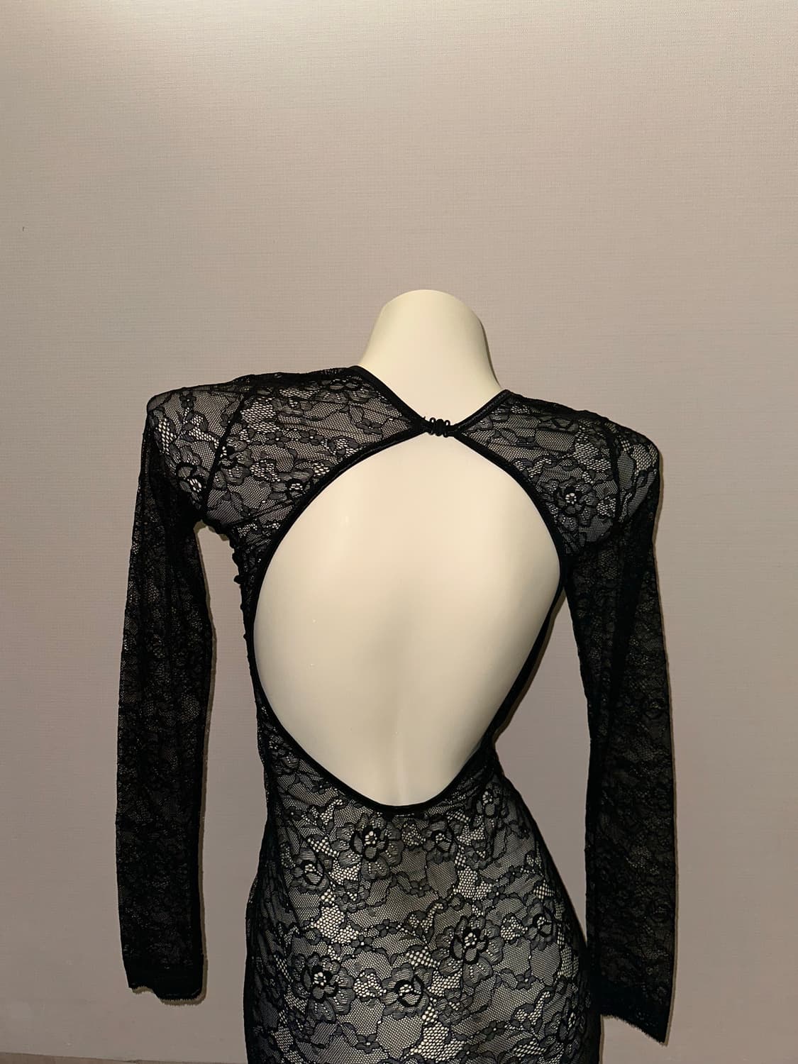 고스 빈티지 레이스 시스루 미니 롱슬리브  원피스 상품이미지9