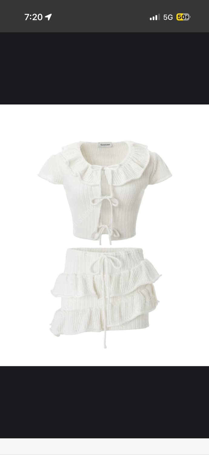 쓰리타임즈 버니 세트 탑m 스커트s 상품이미지1